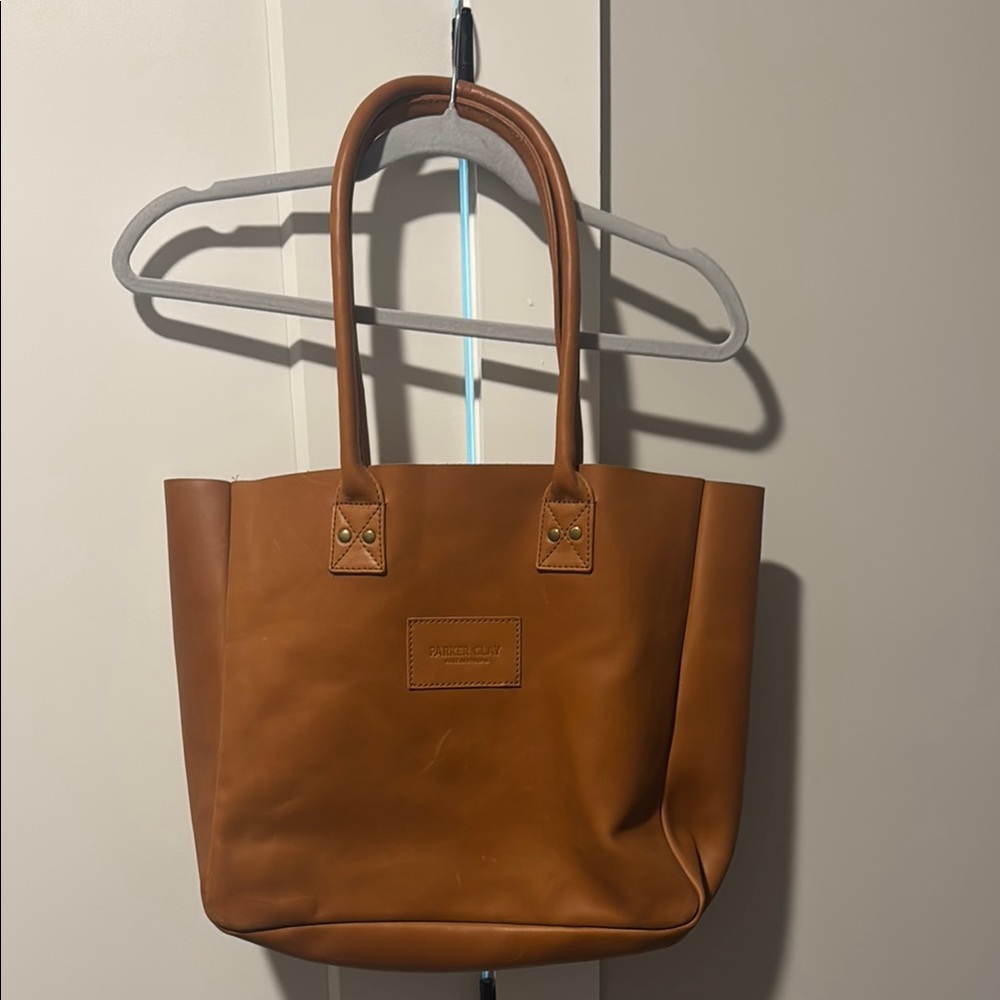 Parker Clay Leather Tote Bag